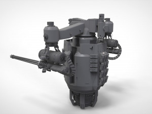 Sci-fi turret 5 3D Model