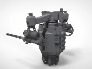 Sci-fi turret 5 3D Model