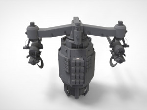 Sci-fi turret 5 3D Model