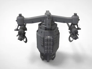 Sci-fi turret 5 3D Model