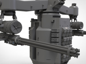 Sci-fi turret 5 3D Model
