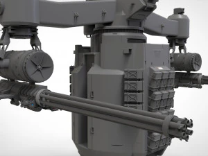 Sci-fi turret 5 3D Model