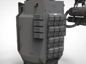 Sci-fi turret 5 3D Model