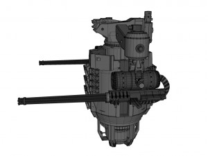 Sci-fi turret 5 3D Model