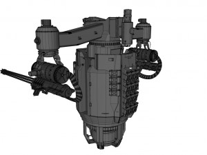 Sci-fi turret 5 3D Model
