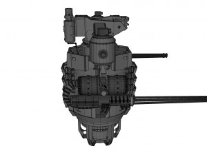 Sci-fi turret 5 3D Model