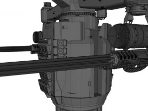 Sci-fi turret 5 3D Model