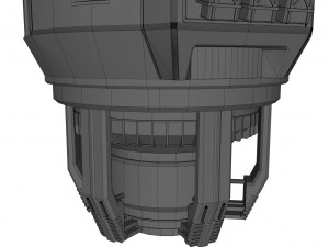 Sci-fi turret 5 3D Model