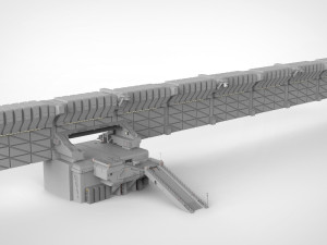 Sci-fi wall 1 Model 3D