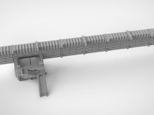 Sci-fi wall 1 Model 3D