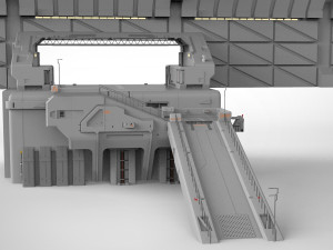 Sci-fi wall 1 Model 3D