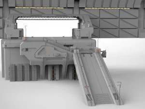 Sci-fi wall 1 3D Model