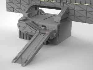 Sci-fi wall 1 Model 3D