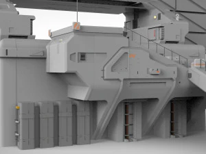 Sci-fi wall 1 3D Model