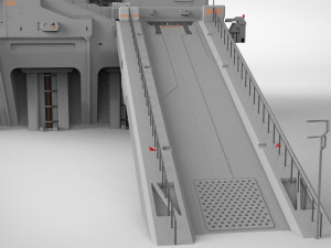 Sci-fi wall 1 Model 3D