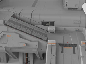 Sci-fi wall 1 3D Model