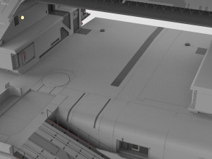Sci-fi wall 1 Model 3D