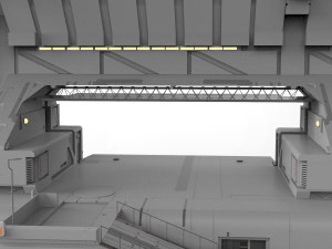 Sci-fi wall 1 Model 3D