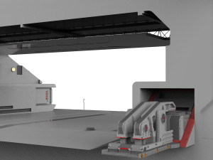 Sci-fi wall 1 Model 3D