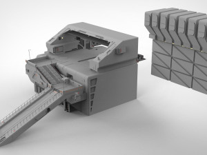 Sci-fi wall 1 Model 3D