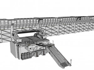 Sci-fi wall 1 3D Model