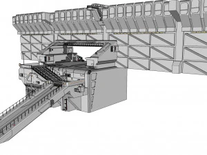 Sci-fi wall 1 3D Model