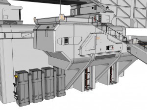 Sci-fi wall 1 Model 3D