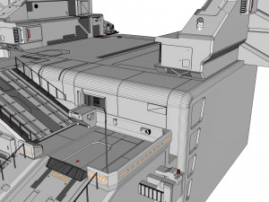 Sci-fi wall 1 Model 3D