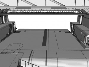 Sci-fi wall 1 Model 3D
