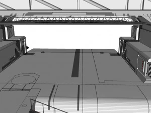 Sci-fi wall 1 3D Model