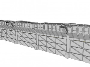 Sci-fi wall 1 Model 3D