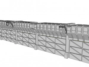 Sci-fi wall 1 3D Model