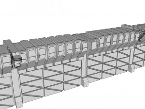 Sci-fi wall 1 3D Model
