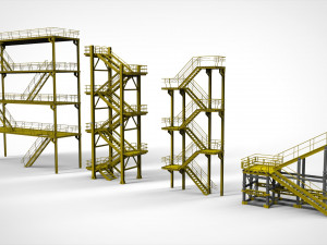 Sci-fi stairs 1 3D मॉडल