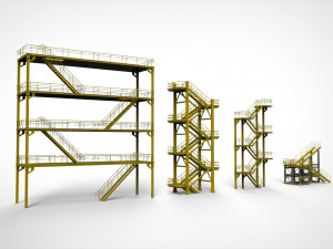 Sci-fi stairs 1 3D मॉडल