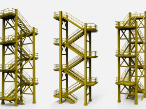 Sci-fi stairs 1 3D Model