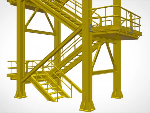 Sci-fi stairs 1 3D Model