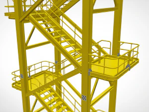 Sci-fi stairs 1 3D Model