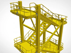 Sci-fi stairs 1 3D Model