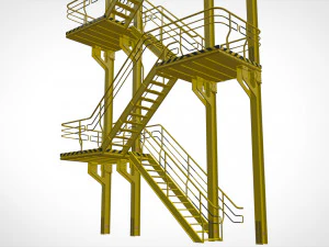 Sci-fi stairs 1 3D Model