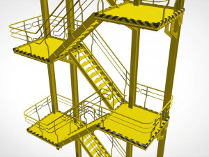 Sci-fi stairs 1 3D Model