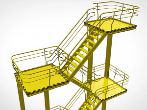 Sci-fi stairs 1 3D Model