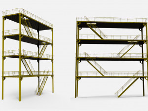 Sci-fi stairs 1 3D मॉडल