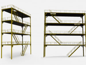 Sci-fi stairs 1 3D Model