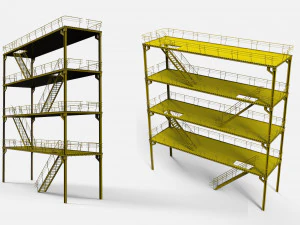 Sci-fi stairs 1 3D Model