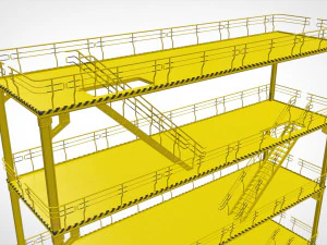 Sci-fi stairs 1 3D Model
