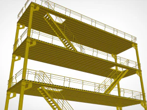 Sci-fi stairs 1 3D Model