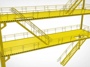 Sci-fi stairs 1 3D Model