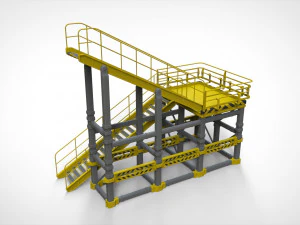 Sci-fi stairs 1 3D Model
