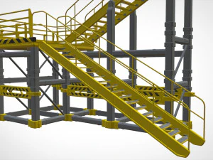 Sci-fi stairs 1 3D Model